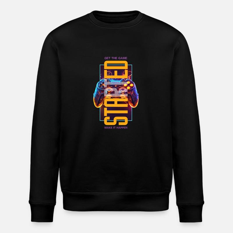 Get the game started - Stanley/Stella ROLLER Unisex Organic Sweatshirt - black