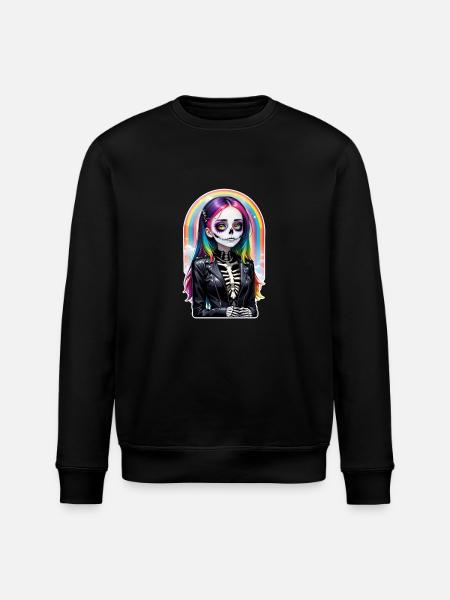 Halloween - Rock & Rainbow - Stanley/Stella ROLLER Unisex Organic Sweatshirt - black
