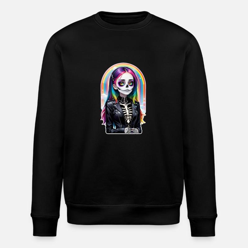Halloween - Rock & Regenbogen - Stanley/Stella Unisex Bio-Sweatshirt ROLLER - Schwarz