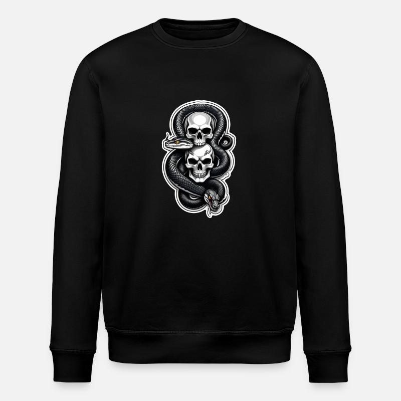 serpent squelette et tatouage - Sweat bio ROLLER Stanley/Stella Unisexe - noir