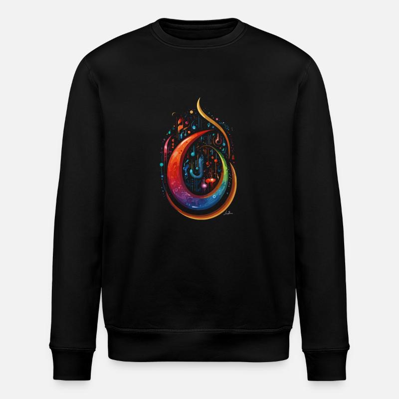 Abstraktes musikalisches Werk - Stanley/Stella Unisex Bio-Sweatshirt ROLLER - Schwarz