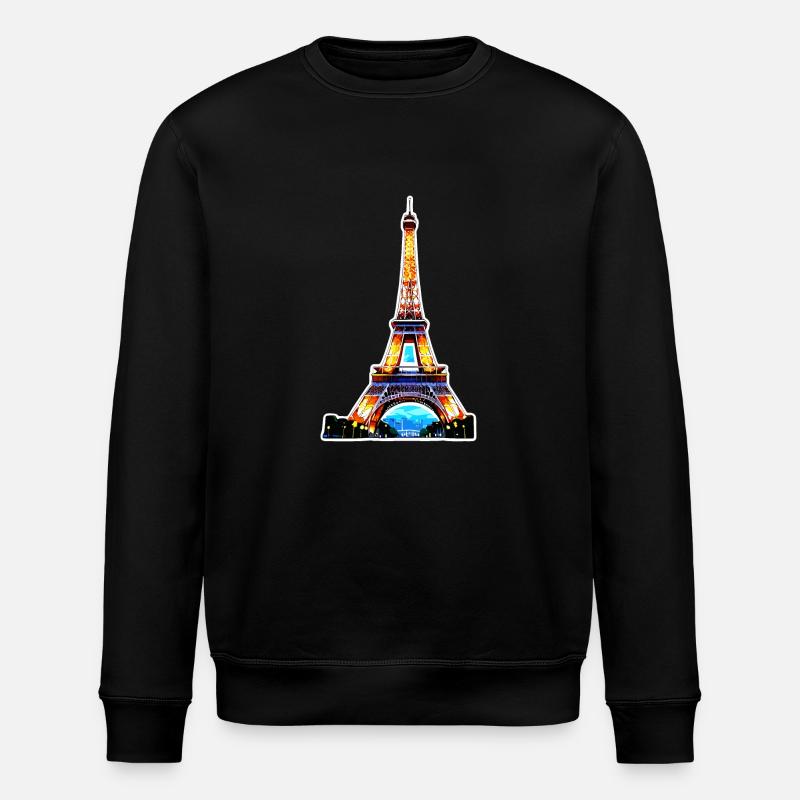 Eiffel tower #7 - Sweat bio ROLLER Stanley/Stella Unisexe - noir