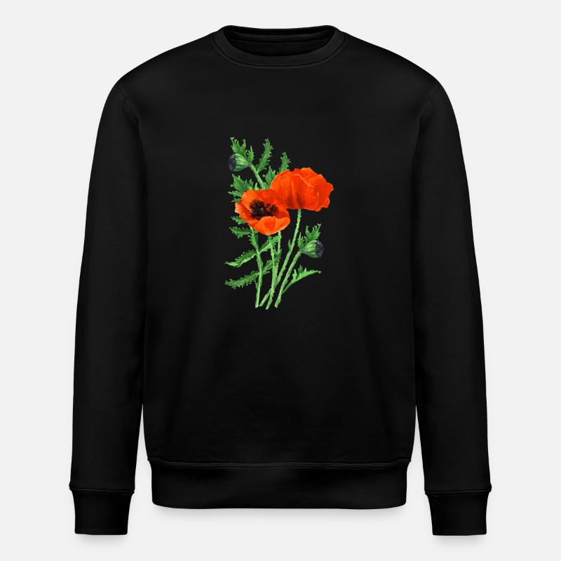Blumen - Stanley/Stella Unisex Bio-Sweatshirt ROLLER - Schwarz