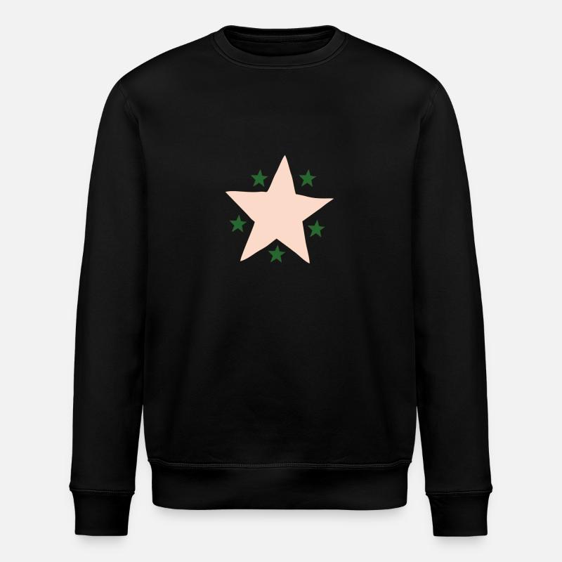 Étoile Rose Vert - Sweat bio ROLLER Stanley/Stella Unisexe - noir