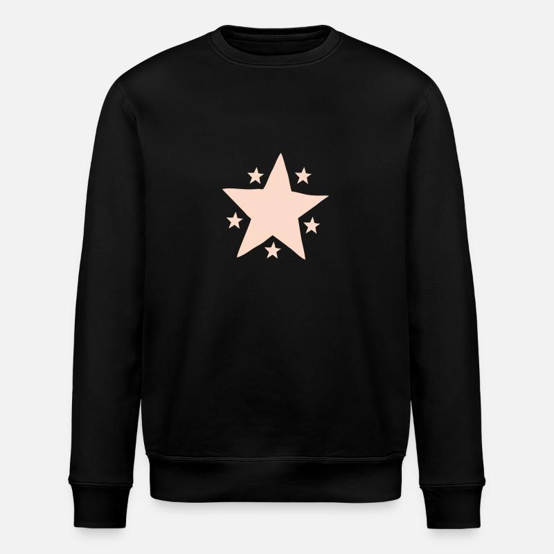 Rose étoile - Sweat bio ROLLER Stanley/Stella Unisexe - noir