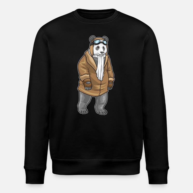 Casquette pilote Panda - Sweat bio ROLLER Stanley/Stella Unisexe - noir