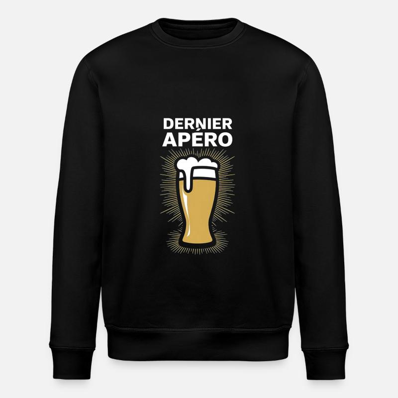 tee shirt Dernier apéro – EVG - Sweat bio ROLLER Stanley/Stella Unisexe - noir