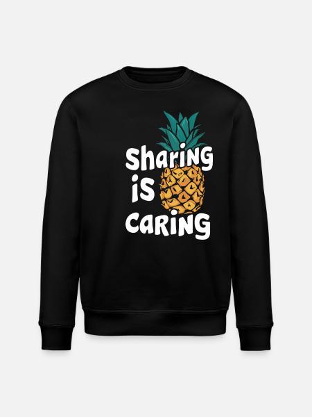 Pineapple tropical hawaiian fruit - Stanley/Stella ROLLER Unisex Organic Sweatshirt - black