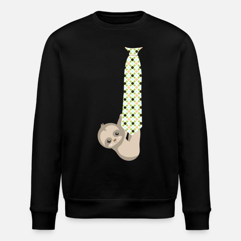 Tie Sloth - Stanley/Stella ROLLER Unisex Organic Sweatshirt - black