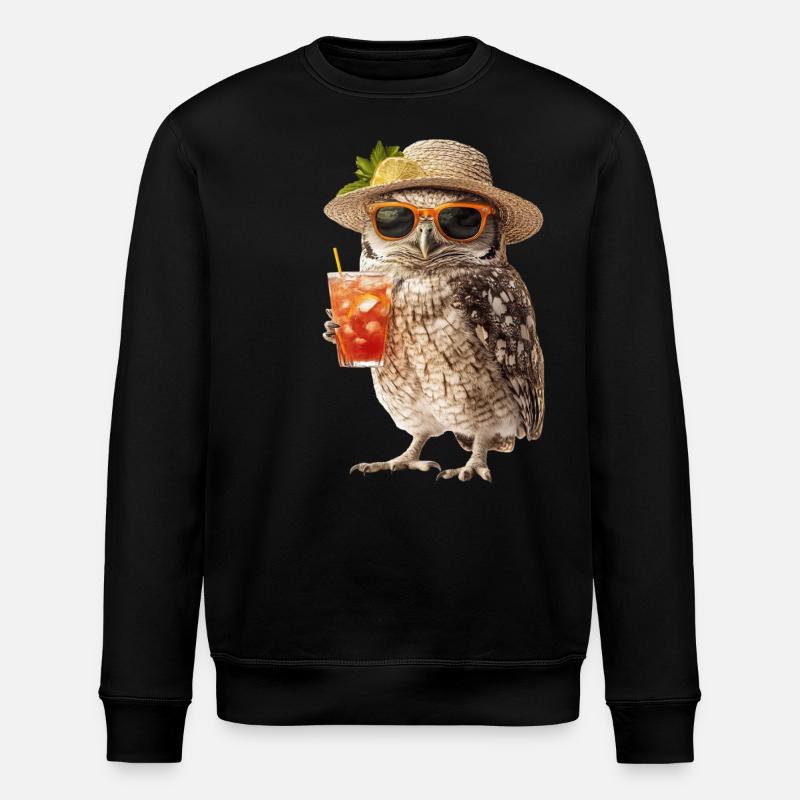 Eule - Stanley/Stella Unisex Bio-Sweatshirt ROLLER - Schwarz