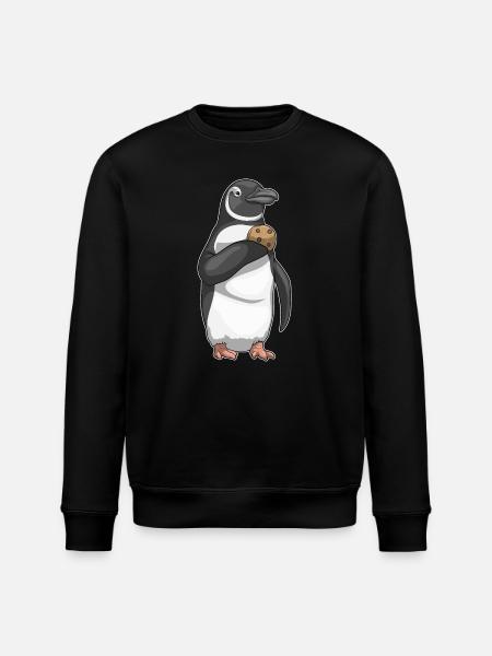 Pinguin Cookie - Stanley/Stella Unisex Bio-Sweatshirt ROLLER - Schwarz