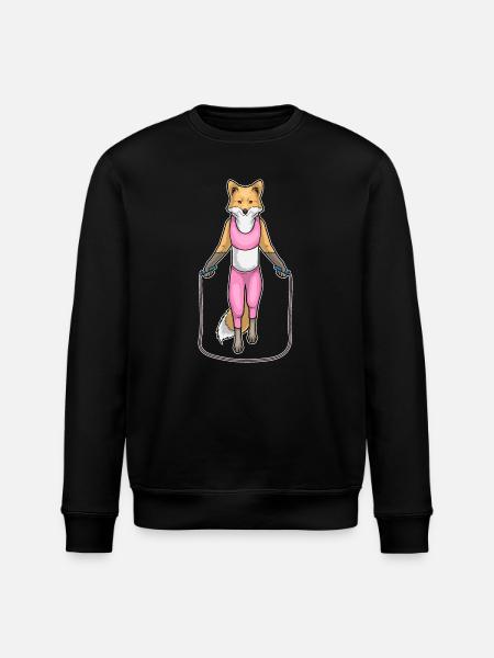 Fuchs Seilspringen Springseil Fitness - Stanley/Stella Unisex Bio-Sweatshirt ROLLER - Schwarz