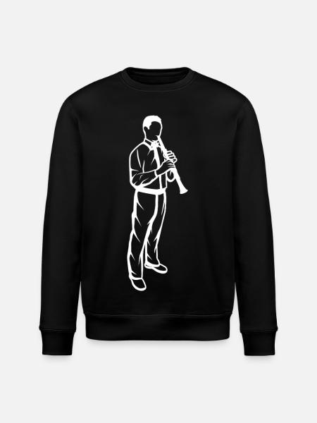 Little clarinet player - Stanley/Stella ROLLER Unisex Organic Sweatshirt - black