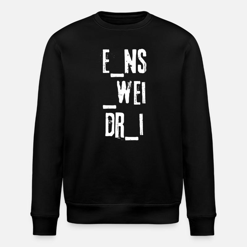 ONE, TWO, THREE - Stanley/Stella ROLLER Unisex Organic Sweatshirt - black