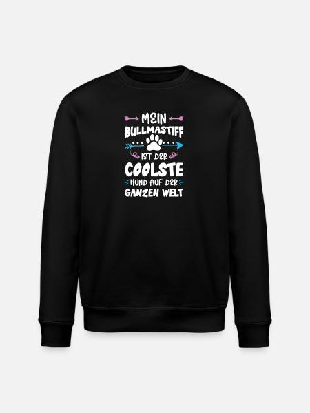Bullmastiff Dog Saying - Stanley/Stella ROLLER Unisex Organic Sweatshirt - black