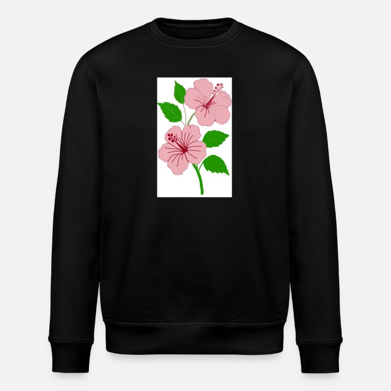 hibiscus - Stanley/Stella ROLLER Unisex Organic Sweatshirt - black