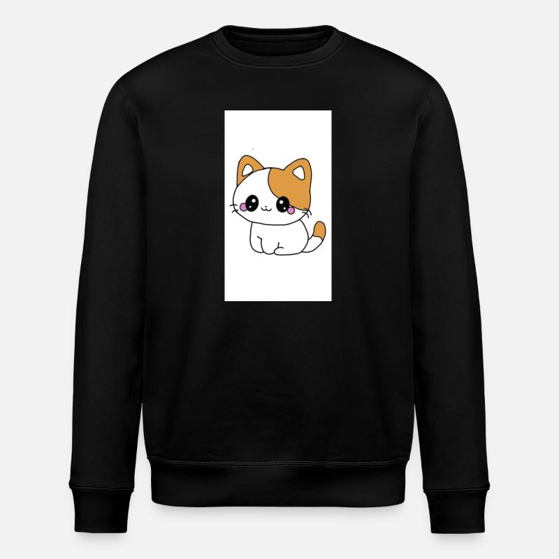 Kawaii-Kätzchen - Stanley/Stella Unisex Bio-Sweatshirt ROLLER - Schwarz