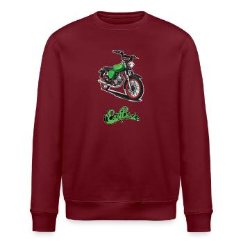 S51 (vert) // Illustration - Sweat bio ROLLER Stanley/Stella Unisexe - bordeaux - Devant - Nik (191cm)