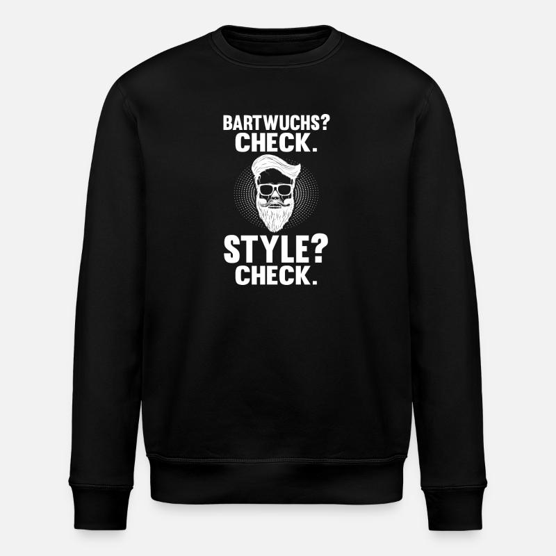 Bearded Bearded Beard - Stanley/Stella ROLLER Unisex Organic Sweatshirt - black