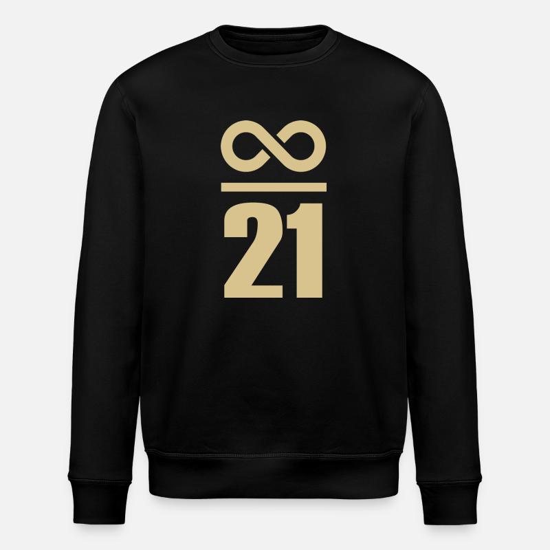 Infinite by 21 million Bitcoin - Stanley/Stella ROLLER Unisex Organic Sweatshirt - black