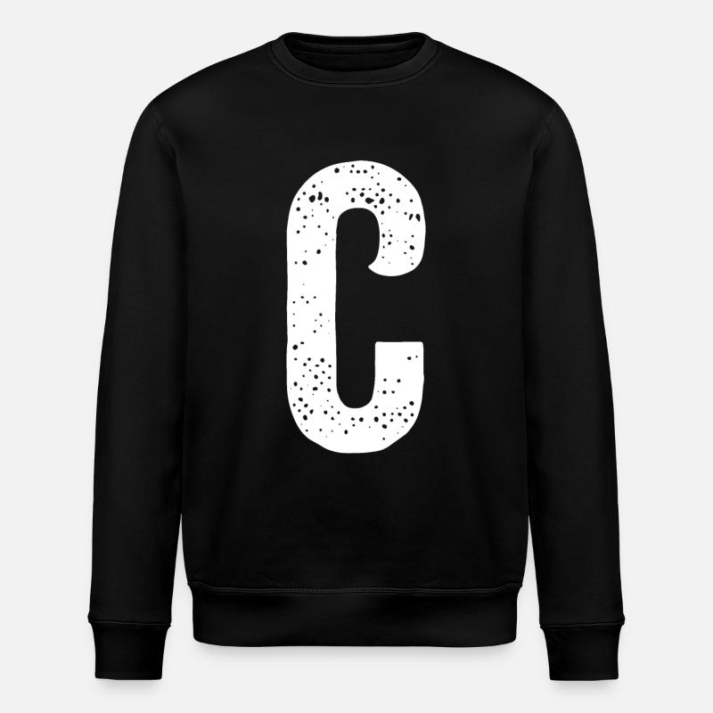 C Letter - Stanley/Stella ROLLER Unisex Organic Sweatshirt - black