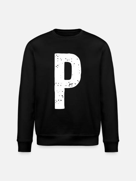 P Letter - Stanley/Stella ROLLER Unisex Organic Sweatshirt - black