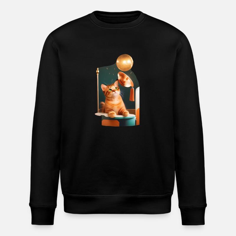 Katze, Katze, Katze - Stanley/Stella Unisex Bio-Sweatshirt ROLLER - Schwarz