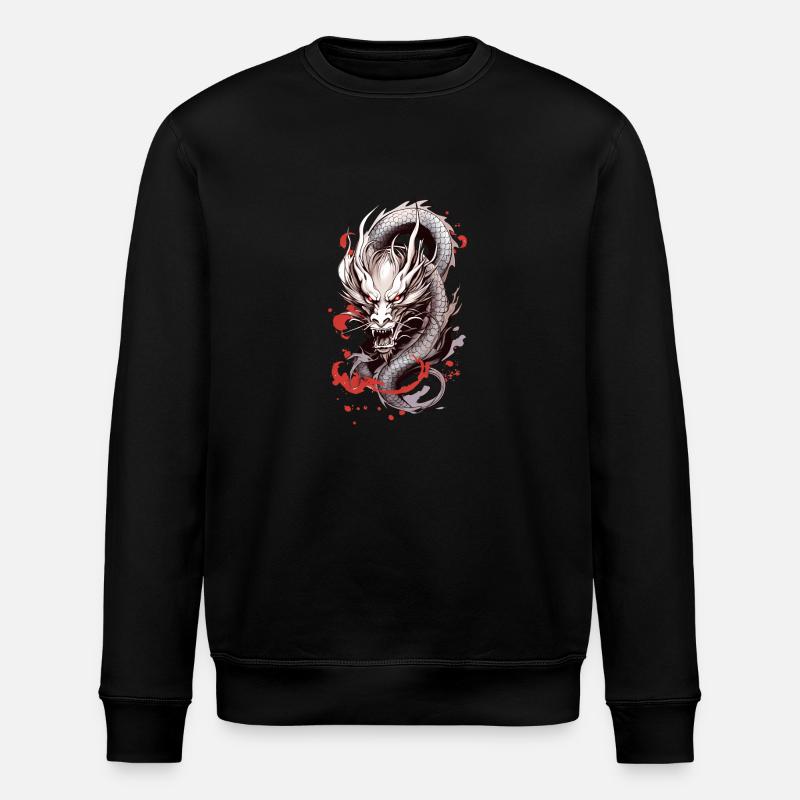 Japanischer Drache - Stanley/Stella Unisex Bio-Sweatshirt ROLLER - Schwarz