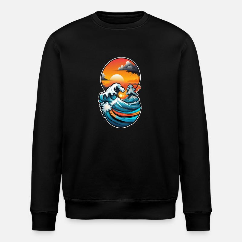 vague - été - vacances - Sweat bio ROLLER Stanley/Stella Unisexe - noir