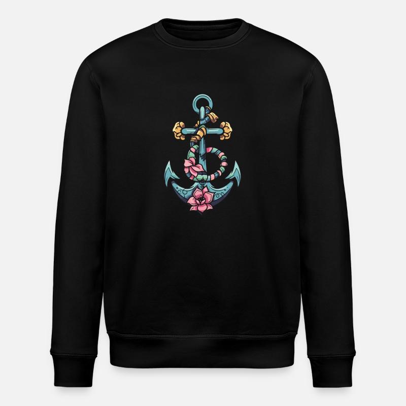 Anker Hafen - Stanley/Stella Unisex Bio-Sweatshirt ROLLER - Schwarz