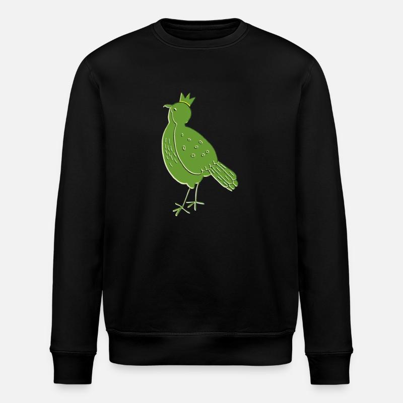 Bird Green - Stanley/Stella ROLLER Unisex Organic Sweatshirt - black