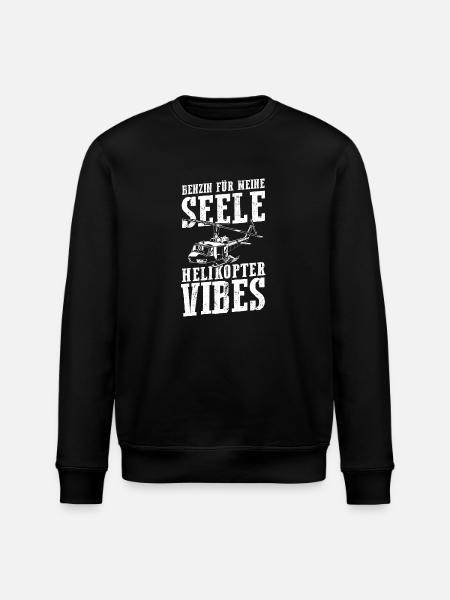 Pilot Helicopter Helicopter - Stanley/Stella ROLLER Unisex Organic Sweatshirt - black
