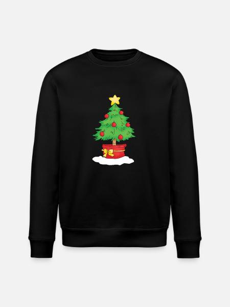 Christmas Tree - Stanley/Stella ROLLER Unisex Organic Sweatshirt - black
