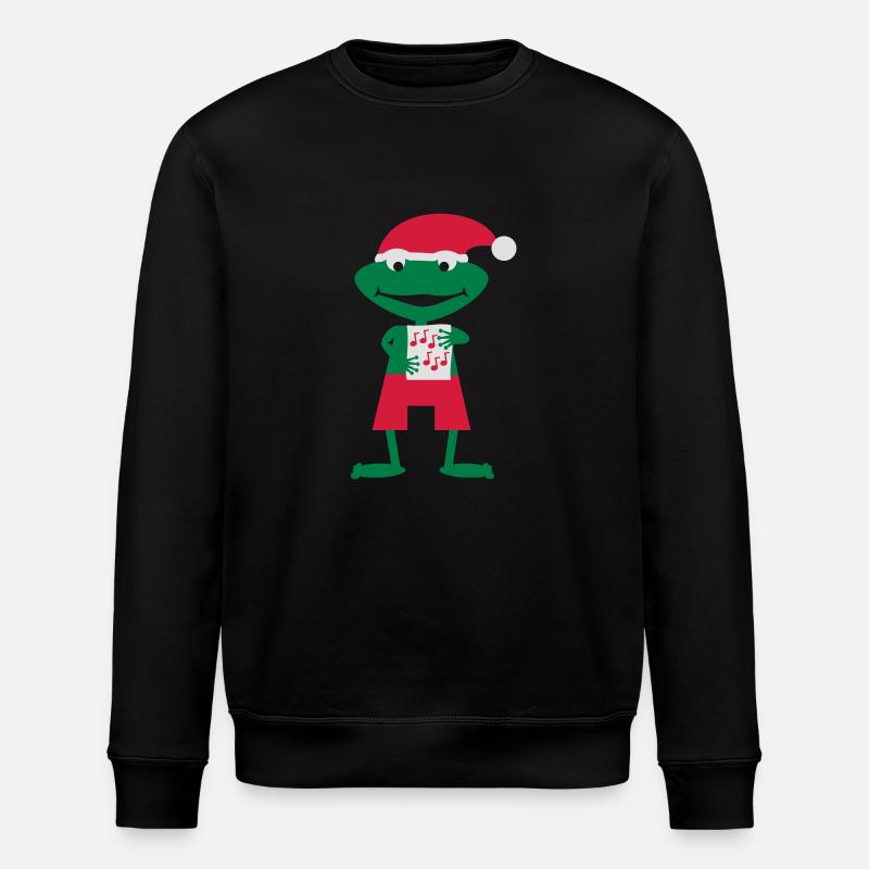 Weihnachtsfrosch - Stanley/Stella Unisex Bio-Sweatshirt ROLLER - Schwarz