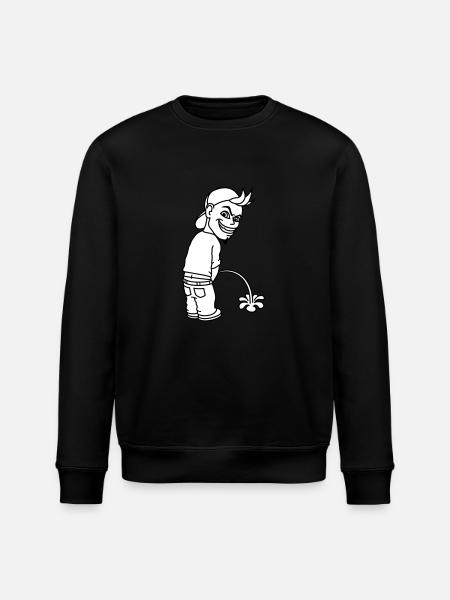 Pee Boy 2c - Stanley/Stella ROLLER Unisex Organic Sweatshirt - black