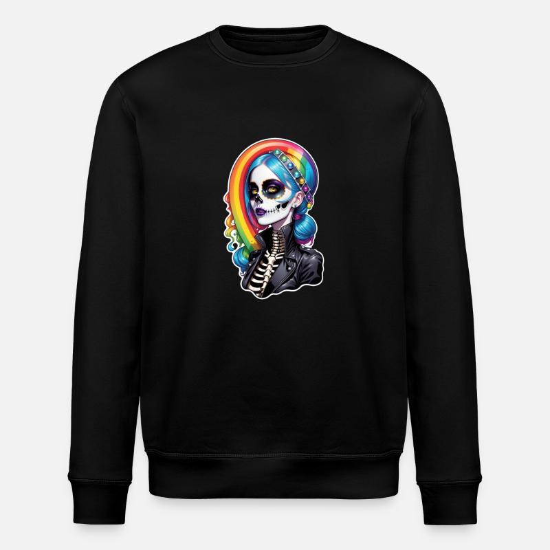 Halloween - Rock & Regenbogen - Stanley/Stella Unisex Bio-Sweatshirt ROLLER - Schwarz