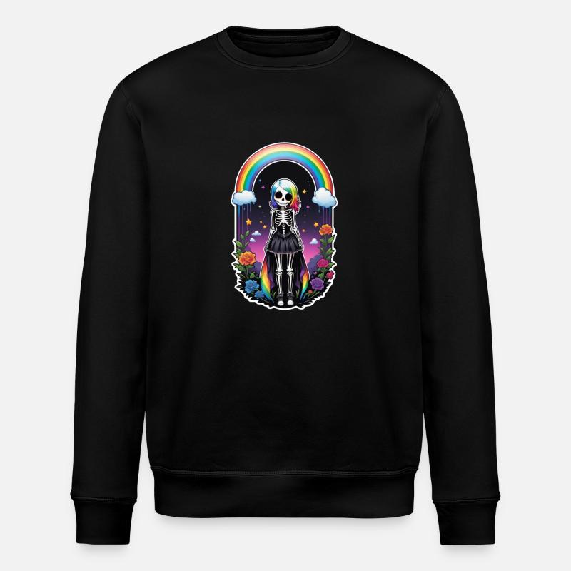 Halloween - Rock & Rainbow - Stanley/Stella ROLLER Unisex Organic Sweatshirt - black