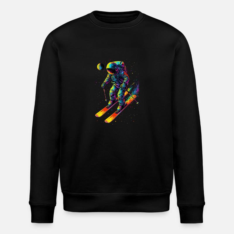 Spaceman sur les skis - Sweat bio ROLLER Stanley/Stella Unisexe - noir