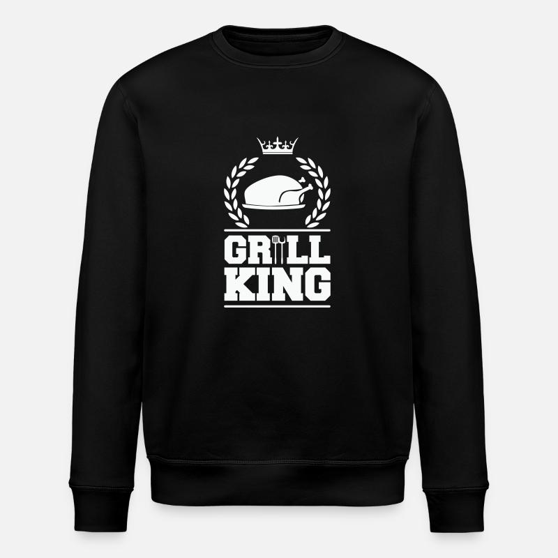 Grill King Chicken - Stanley/Stella ROLLER Unisex Organic Sweatshirt - black