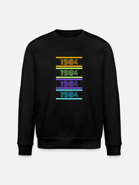 1984 Rayures rétro - Sweat bio ROLLER Stanley/Stella Unisexe - noir