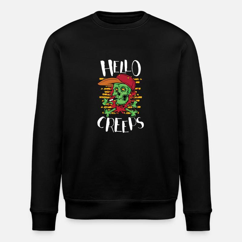 Hallo Creeps - Stanley/Stella Unisex Bio-Sweatshirt ROLLER - Schwarz