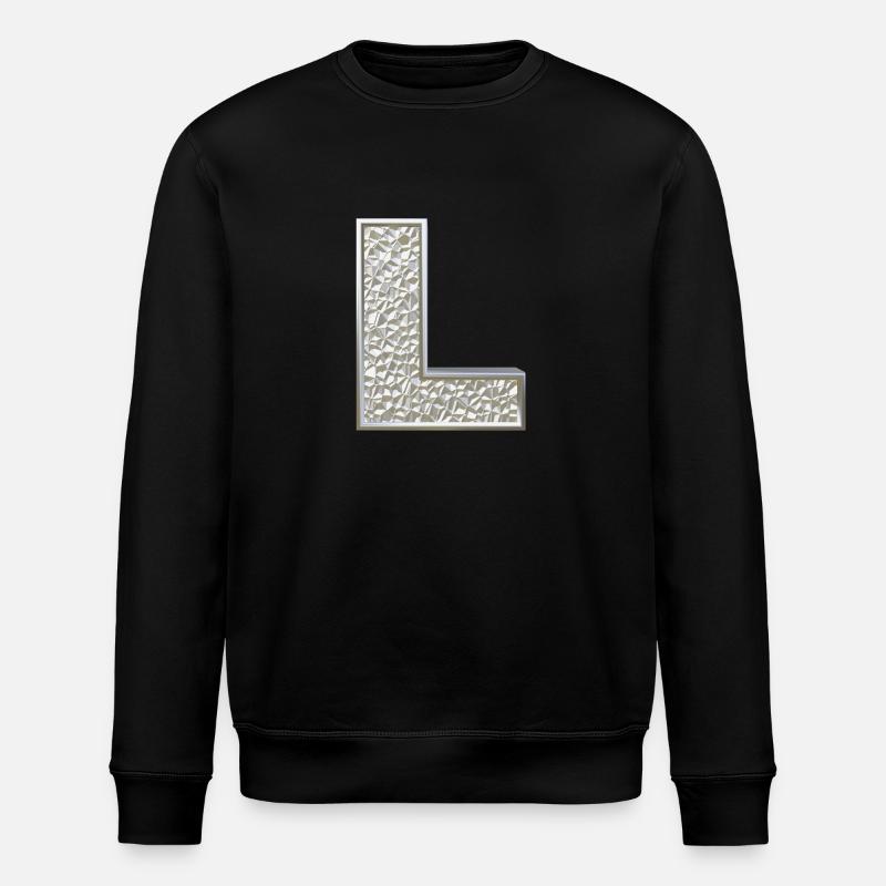L, lettre, initiale, monogramme, - Sweat bio ROLLER Stanley/Stella Unisexe - noir