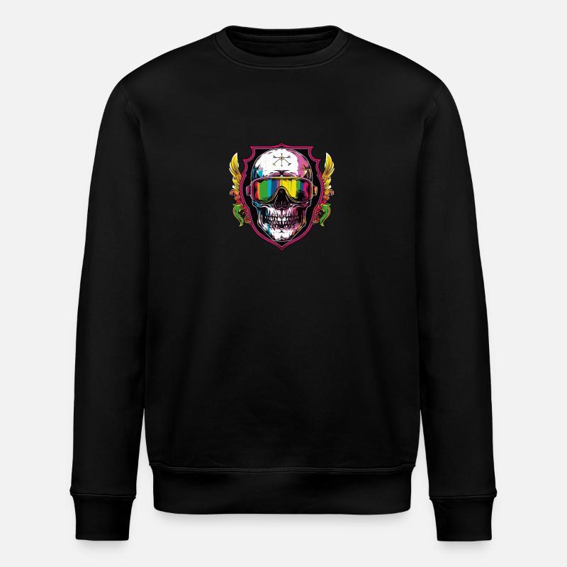 Ski Ski Goggles Skull - Stanley/Stella ROLLER Unisex Organic Sweatshirt - black