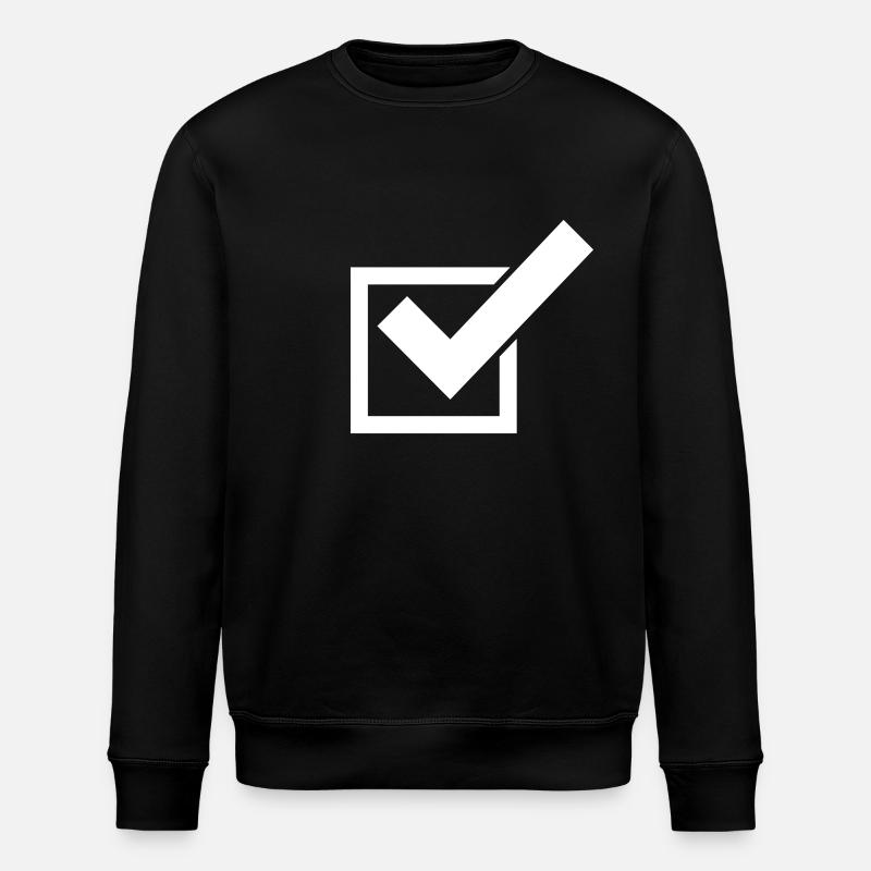 Häkchen Ankreuzen Symbol - Stanley/Stella Unisex Bio-Sweatshirt ROLLER - Schwarz