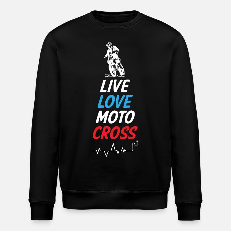 Amour en direct Motocross - Sweat bio ROLLER Stanley/Stella Unisexe - noir