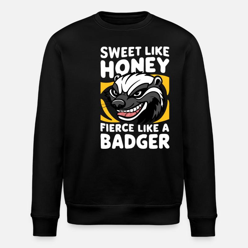 Dachs Honigdachs Tier - Stanley/Stella Unisex Bio-Sweatshirt ROLLER - Schwarz