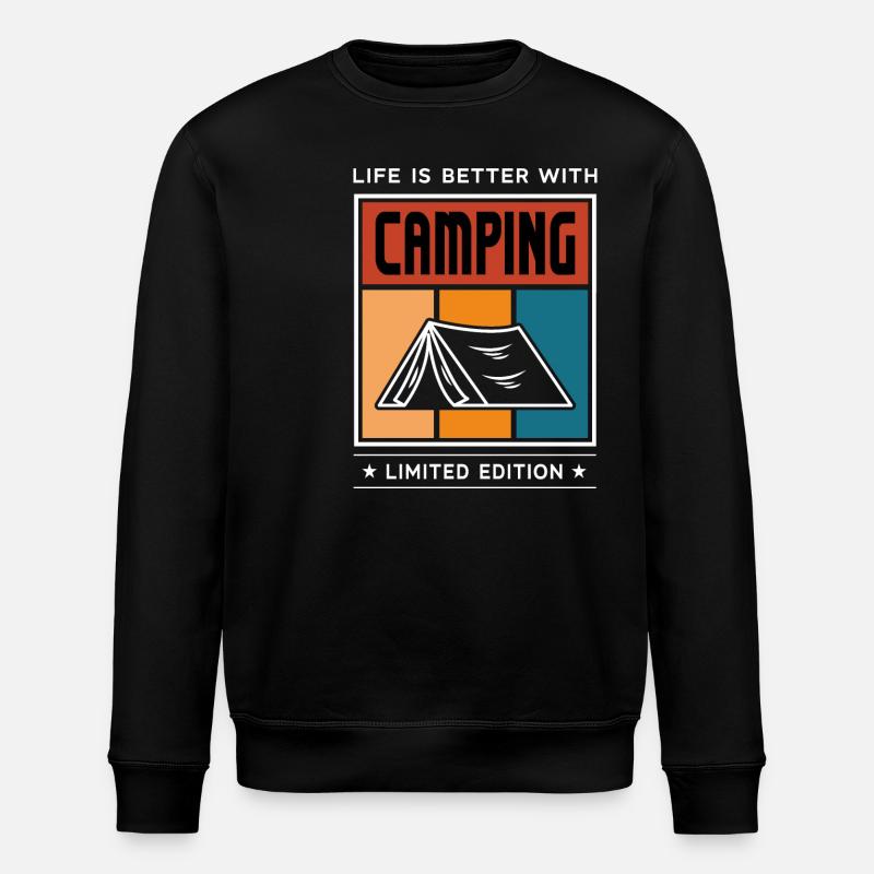 Camping - Sweat bio ROLLER Stanley/Stella Unisexe - noir