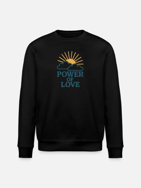 Kærlighedens kraft: Solen over skyerne - Stanley/Stella økologisk unisex-sweatshirt ROLLER - sort