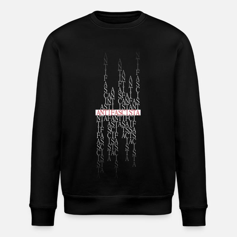 Antifascista Typo Collage rouge/dégradé - Sweat bio ROLLER Stanley/Stella Unisexe - noir