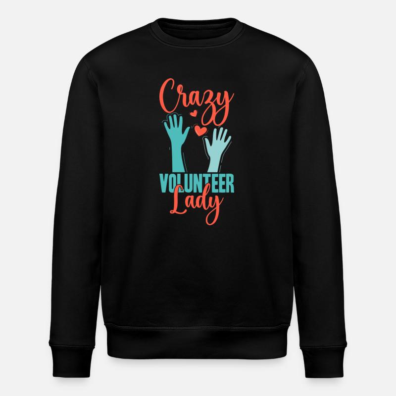Appréciation du Bénévolat Volontaire Folle Bénévole - Sweat bio ROLLER Stanley/Stella Unisexe - noir